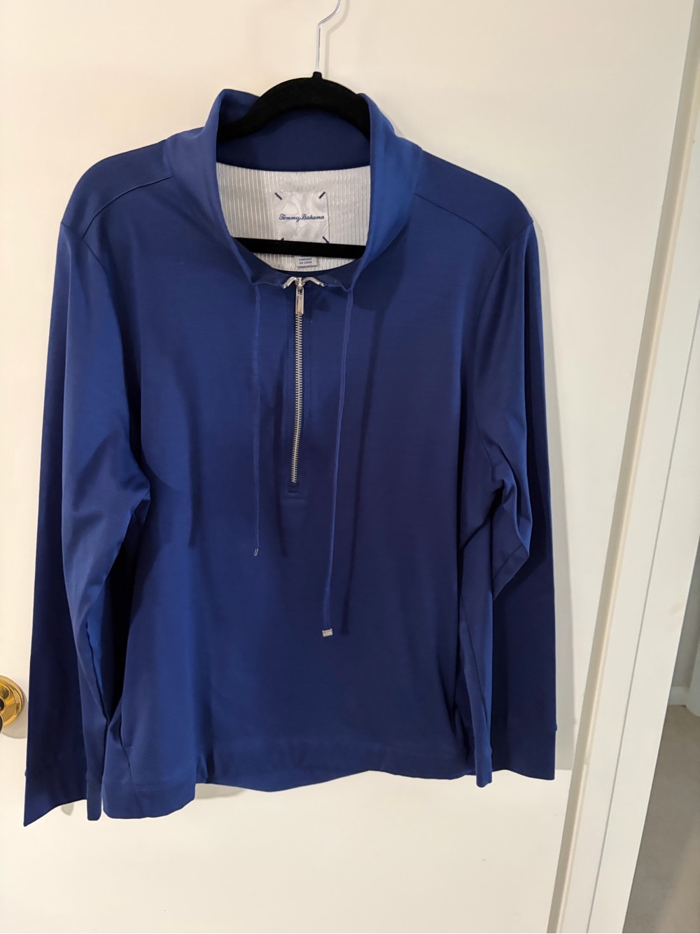 Tommy Bahama Navy Blue Quarter-Zip Hoodie Pullover